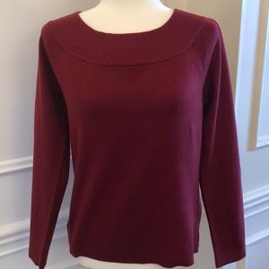 LOFT Lightweight Burgundy Sweater